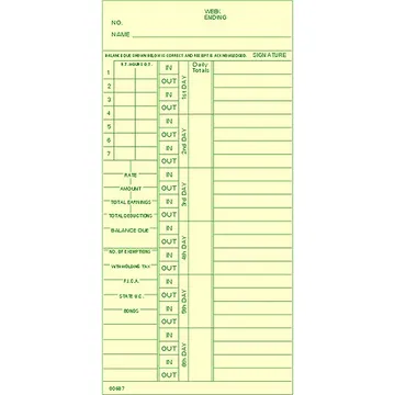 00607 Time Card