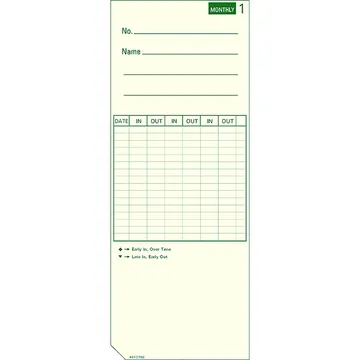 013700 Time Card, photo 2