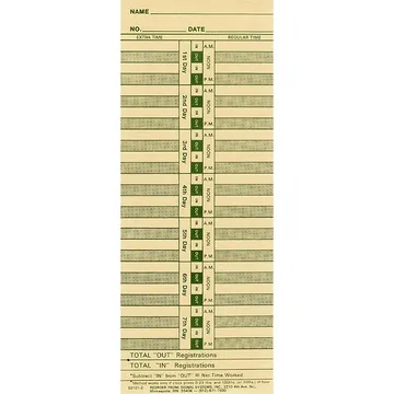 101-2 Time Card