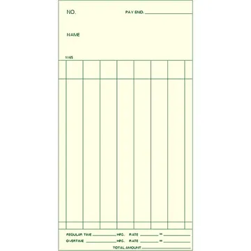 1165 Weekly Time Card