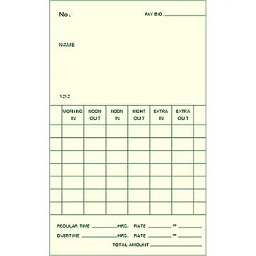 1212 Time Card