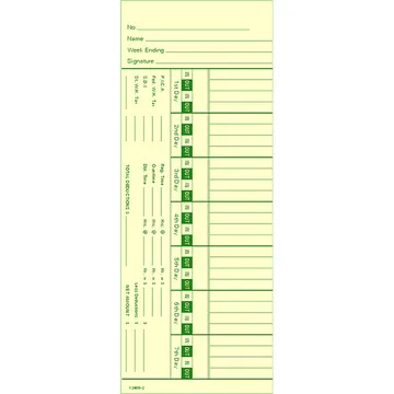12800-2 Time Card