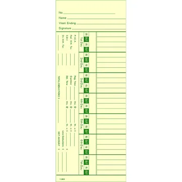 12800 Time Card