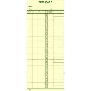 1743 Job Cost Time Cards