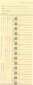 1900L-C (irregular) Time Card