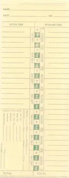1900L (irregular) Time Card