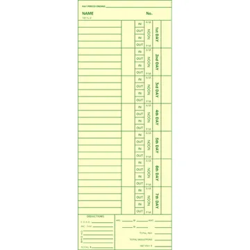 1911L-2 Time Card