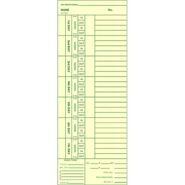 1911R-2 Time Card