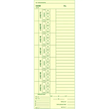 1911R Time Card