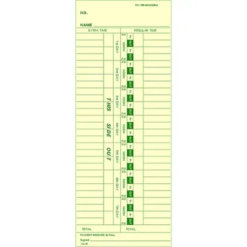 1912R Time Card