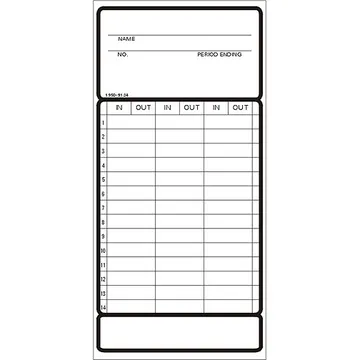 1950-9124 Weekly/Bi-Weekly Time Cards
