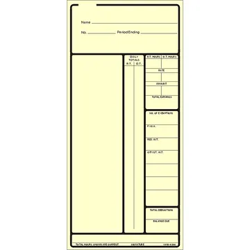 1950-9206 Time Card