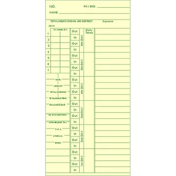 25131 Time Card