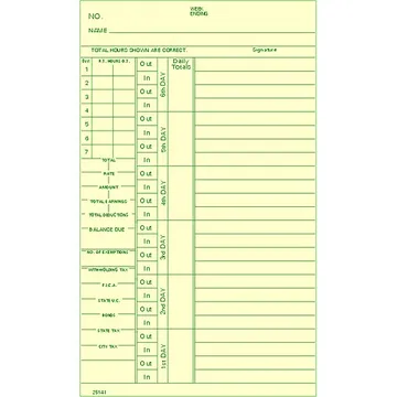 25141 Time Card