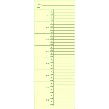 25380 Time Card