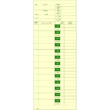 349 Job Cost Time Cards