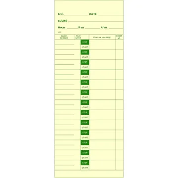 355 Job Cost Time Cards
