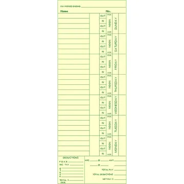 3826L Time Card