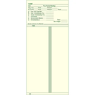 400 Weekly Time Cards