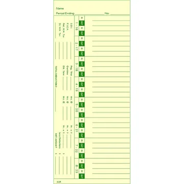 422R Time Card