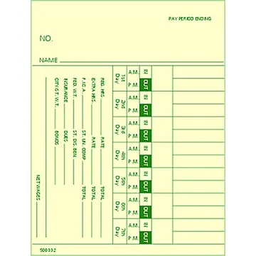 500332 Time Card