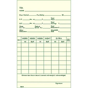 5009 Time Card