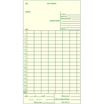 5504 Weekly Time Card
