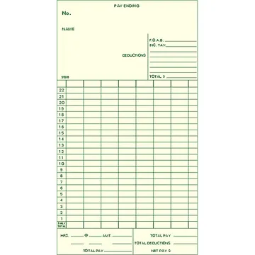 5508 Weekly Time Card