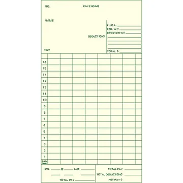 5509 Weekly Time Card