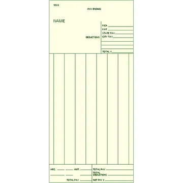 5533 Weekly Time Card