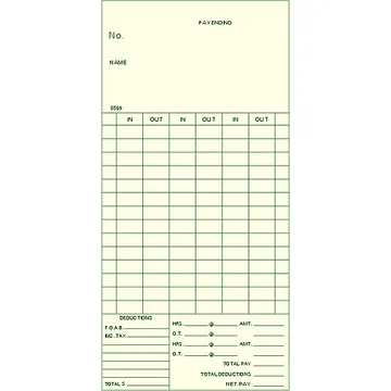 5569-2 Bi-Weekly Time Cards