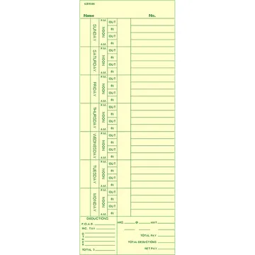 6209346 Time Card