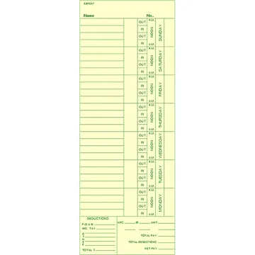 6209347 Time Card