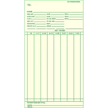 700122 Semi-Monthly Time Card
