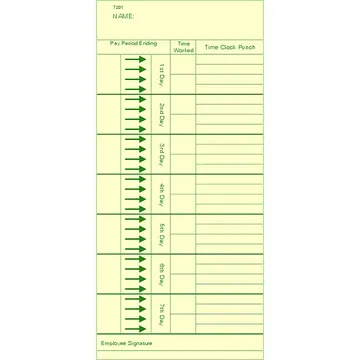 7201 Time Card