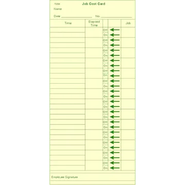 7204 Job Cost Time Cards