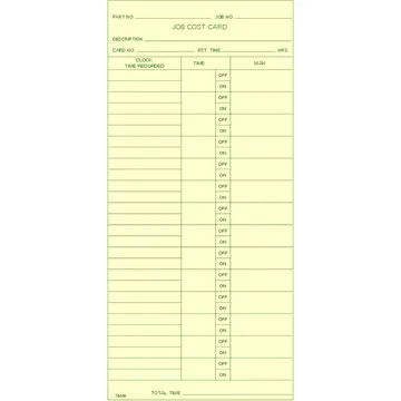 78650 Job Cost Time Cards