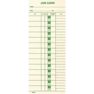800622 Job Cost Time Cards