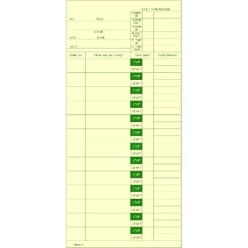 800652-2 Job Cost Time Cards