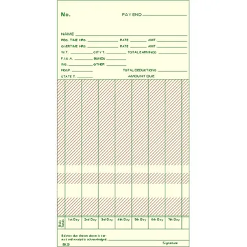 8020 Weekly Time Card