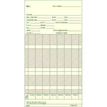 8059 Weekly Time Card