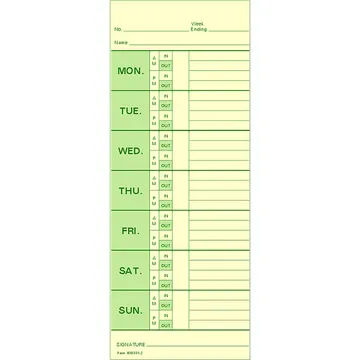 830331-2 Time Card