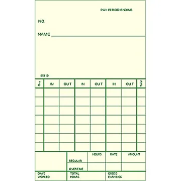 85110 Weekly Time Cards