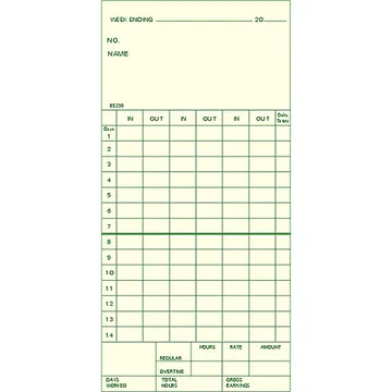 85230 Bi-Weekly Time Cards