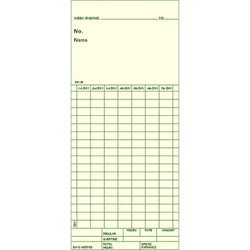 86120 Weekly Time Card