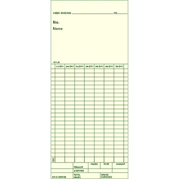 87120 Weekly Time Card