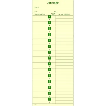 A611 Job Cost Time Cards