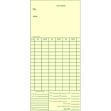 AMA5569BX Time Cards