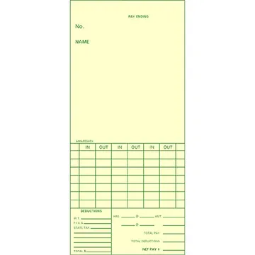 AMA5594BX Time Card