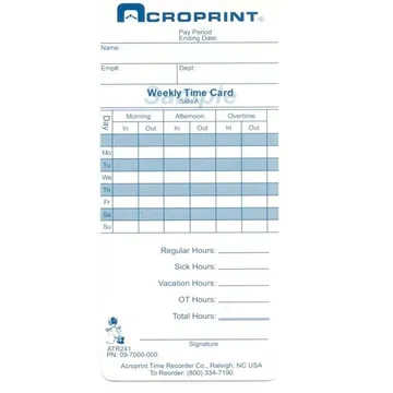 ATR241 Time Card